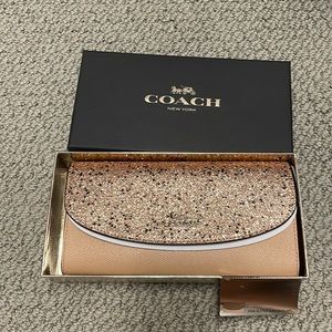 COACH Boxed Slim Envelope Wallet With Star Glitter - NWT